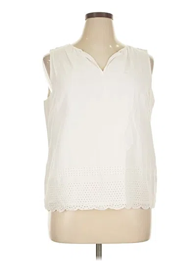 Pre-owned Talbots Sleeveless Blouse In Ivory