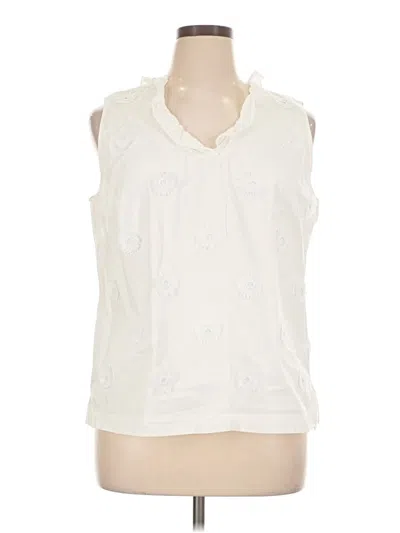 Pre-owned Talbots Sleeveless Blouse In Ivory
