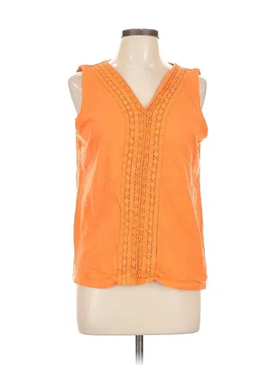 Pre-owned Talbots Sleeveless Blouse In Orange