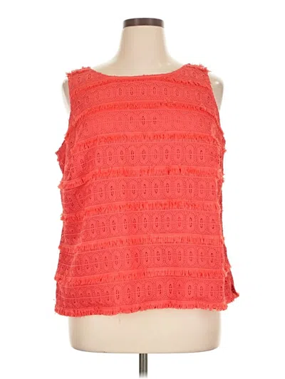 Pre-owned Talbots Sleeveless Blouse In Orange