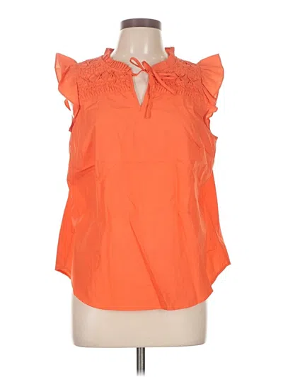 Pre-owned Talbots Sleeveless Blouse In Orange