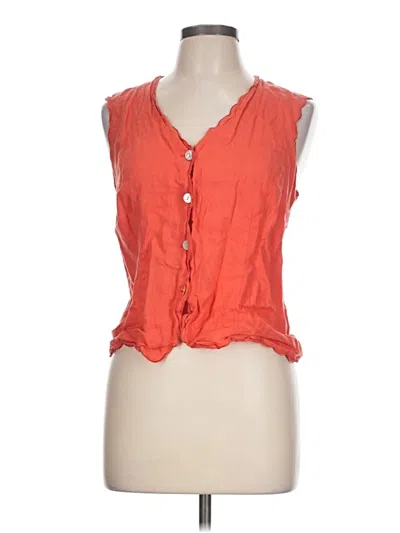 Pre-owned Talbots Sleeveless Blouse In Orange