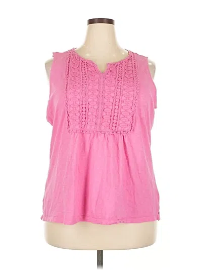 Pre-owned Talbots Sleeveless Blouse In Pink