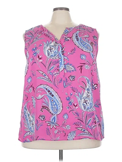 Pre-owned Talbots Sleeveless Blouse In Pink