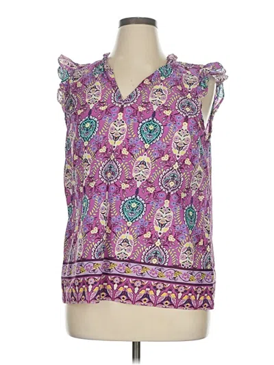 Pre-owned Talbots Sleeveless Blouse In Purple