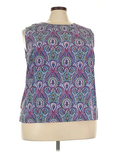 Pre-owned Talbots Sleeveless Blouse In Purple