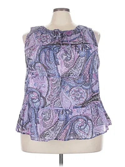 Pre-owned Talbots Sleeveless Blouse In Purple