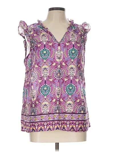 Pre-owned Talbots Sleeveless Blouse In Purple
