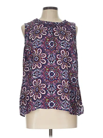 Pre-owned Talbots Sleeveless Blouse In Purple