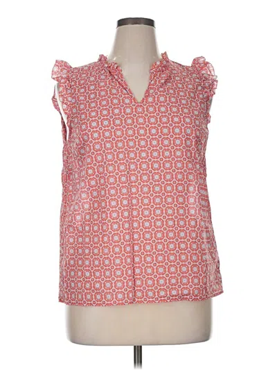 Pre-owned Talbots Sleeveless Blouse In Red