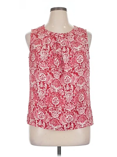Pre-owned Talbots Sleeveless Blouse In Red