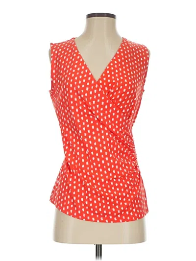 Pre-owned Talbots Sleeveless Blouse In Red