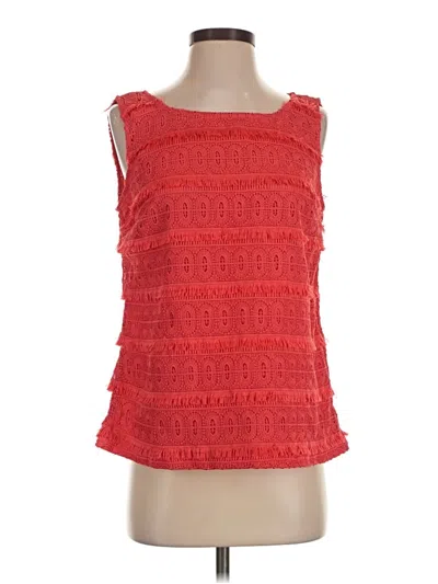 Pre-owned Talbots Sleeveless Blouse In Red