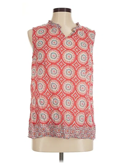 Pre-owned Talbots Sleeveless Blouse In Red