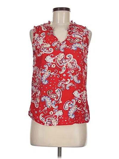 Pre-owned Talbots Sleeveless Blouse In Red