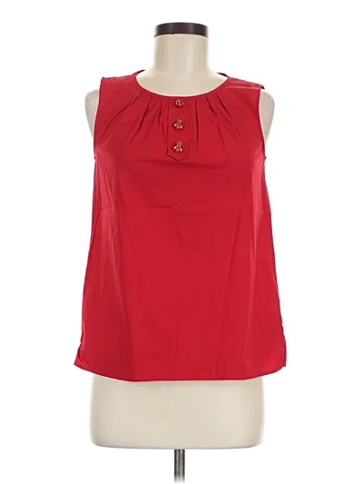 Pre-owned Talbots Sleeveless Blouse In Red