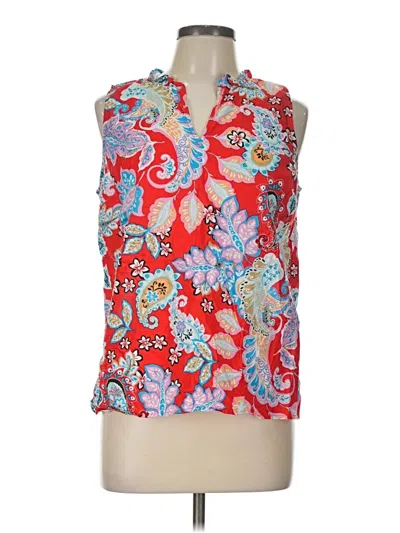 Pre-owned Talbots Sleeveless Blouse In Red