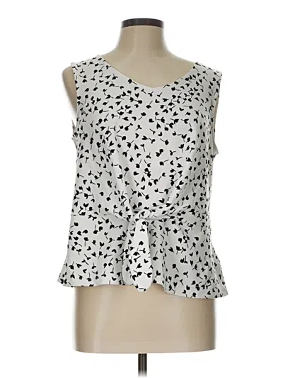Pre-owned Talbots Sleeveless Blouse In Silver