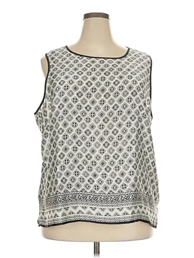 Pre-owned Talbots Sleeveless Blouse In Silver