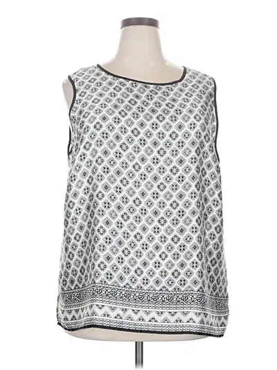 Pre-owned Talbots Sleeveless Blouse In Silver