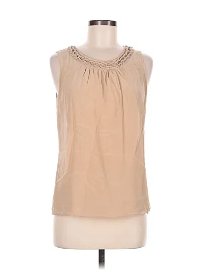Pre-owned Talbots Sleeveless Blouse In Tan
