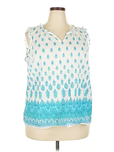 Pre-owned Talbots Sleeveless Blouse In Teal