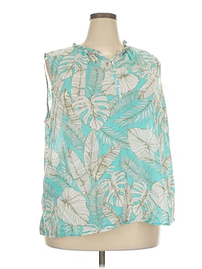 Pre-owned Talbots Sleeveless Blouse In Teal