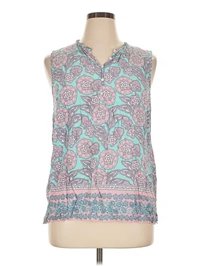 Pre-owned Talbots Sleeveless Blouse In Teal