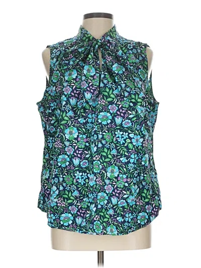 Pre-owned Talbots Sleeveless Blouse In Teal