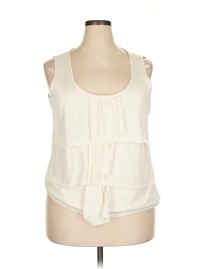 Pre-owned Talbots Sleeveless Blouse In White