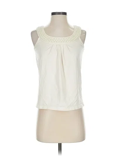 Pre-owned Talbots Sleeveless Blouse In White