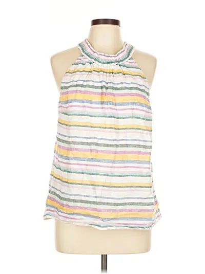 Pre-owned Talbots Sleeveless Blouse In White