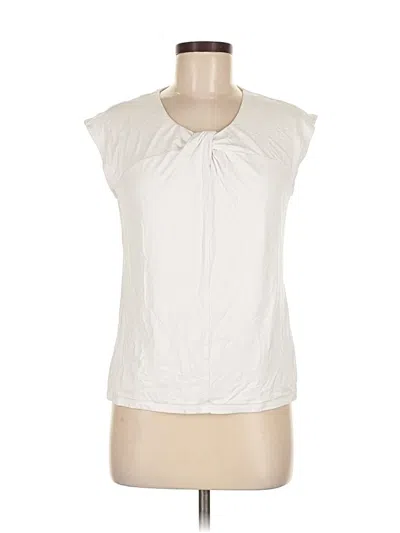 Pre-owned Talbots Sleeveless Blouse In White