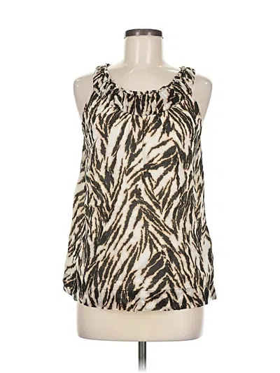 Pre-owned Talbots Sleeveless Blouse In White