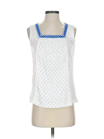 Pre-owned Talbots Sleeveless Blouse In White