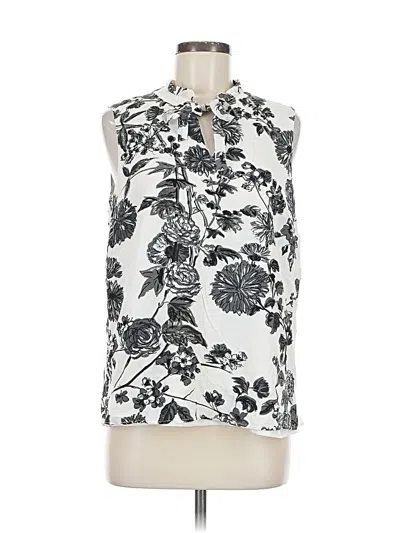 Pre-owned Talbots Sleeveless Blouse In White