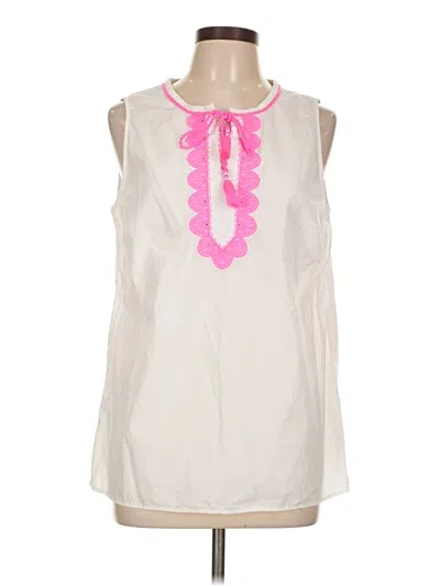 Pre-owned Talbots Sleeveless Blouse In White