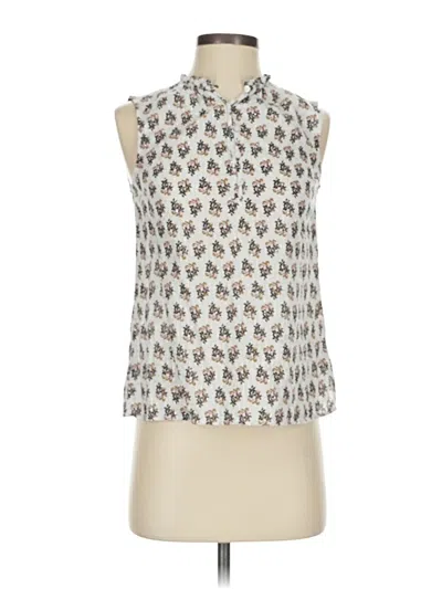Pre-owned Talbots Sleeveless Blouse In White