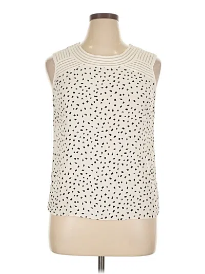 Pre-owned Talbots Sleeveless Blouse In White