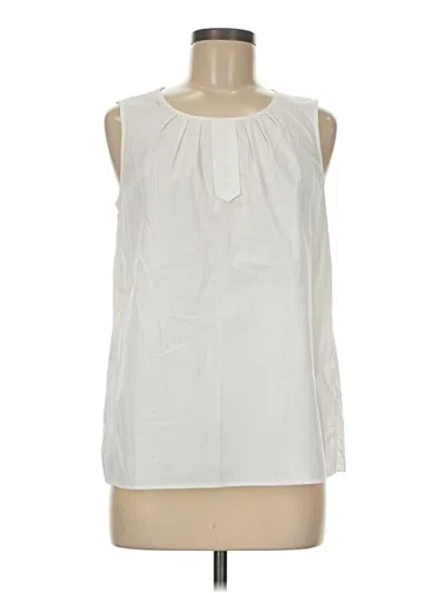 Pre-owned Talbots Sleeveless Blouse In White