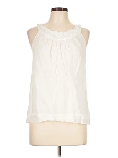 Pre-owned Talbots Sleeveless Blouse In White