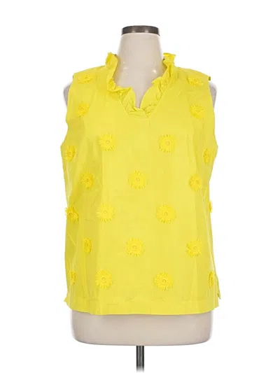 Pre-owned Talbots Sleeveless Blouse In Yellow