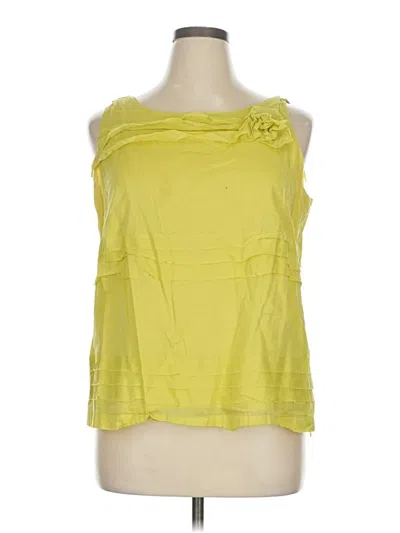 Pre-owned Talbots Sleeveless Blouse In Yellow
