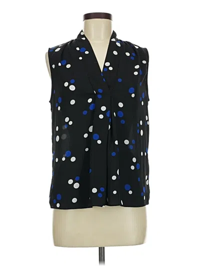 Pre-owned Talbots Sleeveless Button Down Shirt In Black