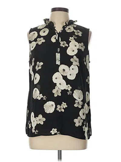 Pre-owned Talbots Sleeveless Button Down Shirt In Black