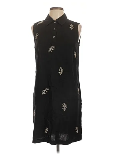 Pre-owned Talbots Sleeveless Button Down Shirt In Black