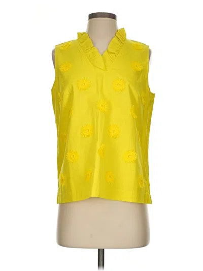 Talbots Sleeveless Button Down Shirt In Multi