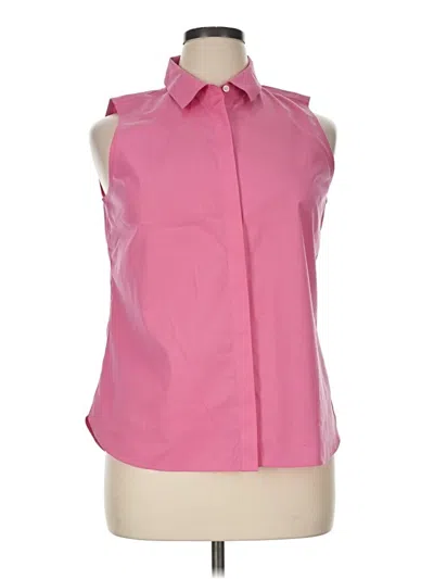 Pre-owned Talbots Sleeveless Button Down Shirt In Pink