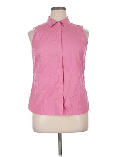 Pre-owned Talbots Sleeveless Button Down Shirt In Pink