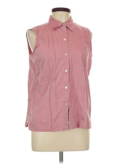 Pre-owned Talbots Sleeveless Button Down Shirt In Pink